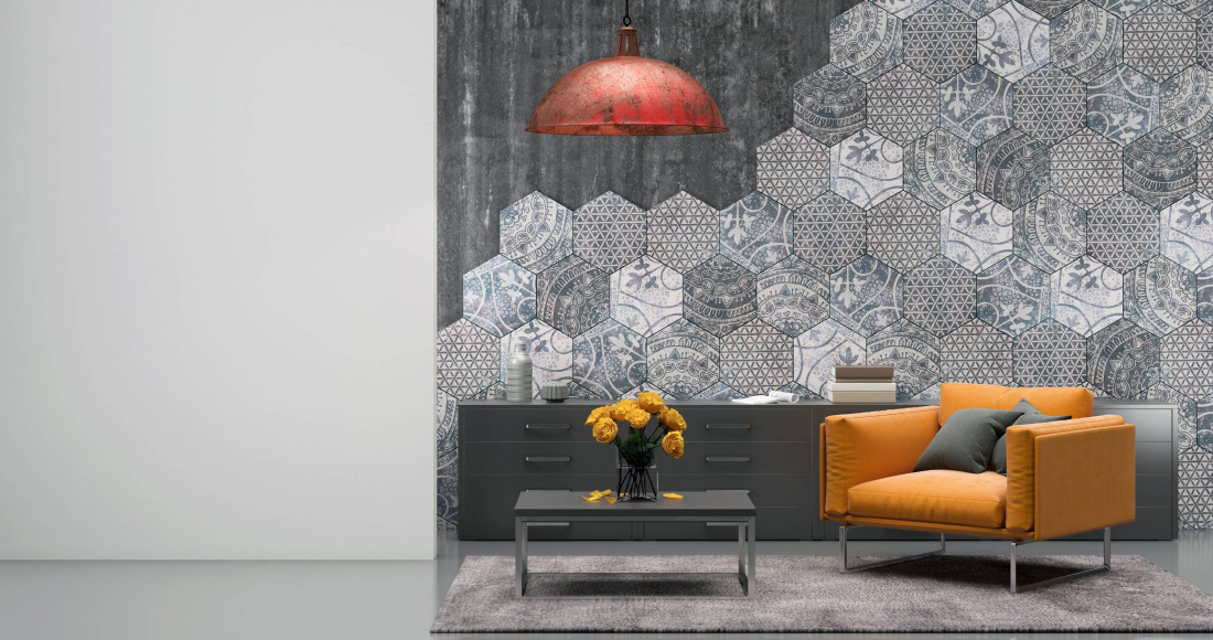 revestimento hexagonal