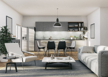 sala e cozinha integradas